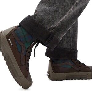 New w/Box Vans Sk8-Hi Gore-Tex MTE-3 Waterproof Plaid Green Women 8 (Men 6.5)